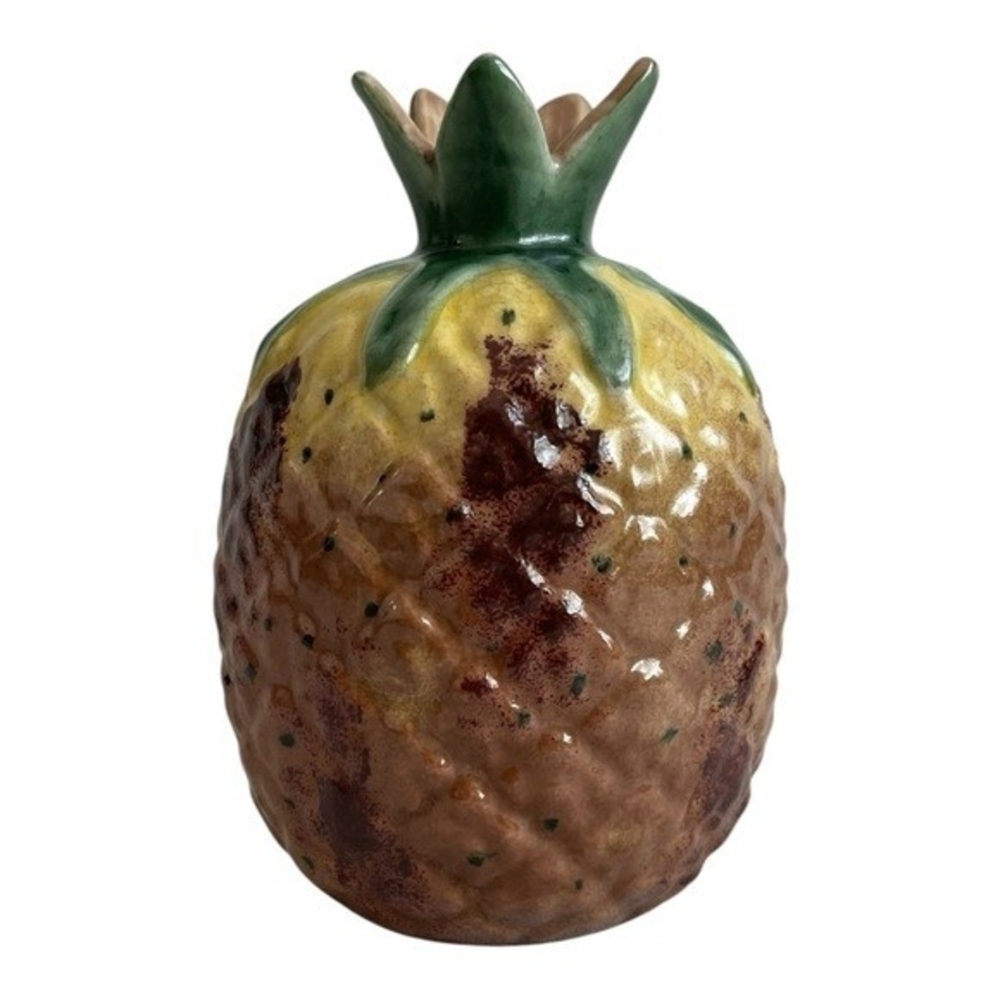 Vintage Huarong Hall Ceramic Pineapple Sculpture Vase Asian Porcelain - Picture 5 of 7